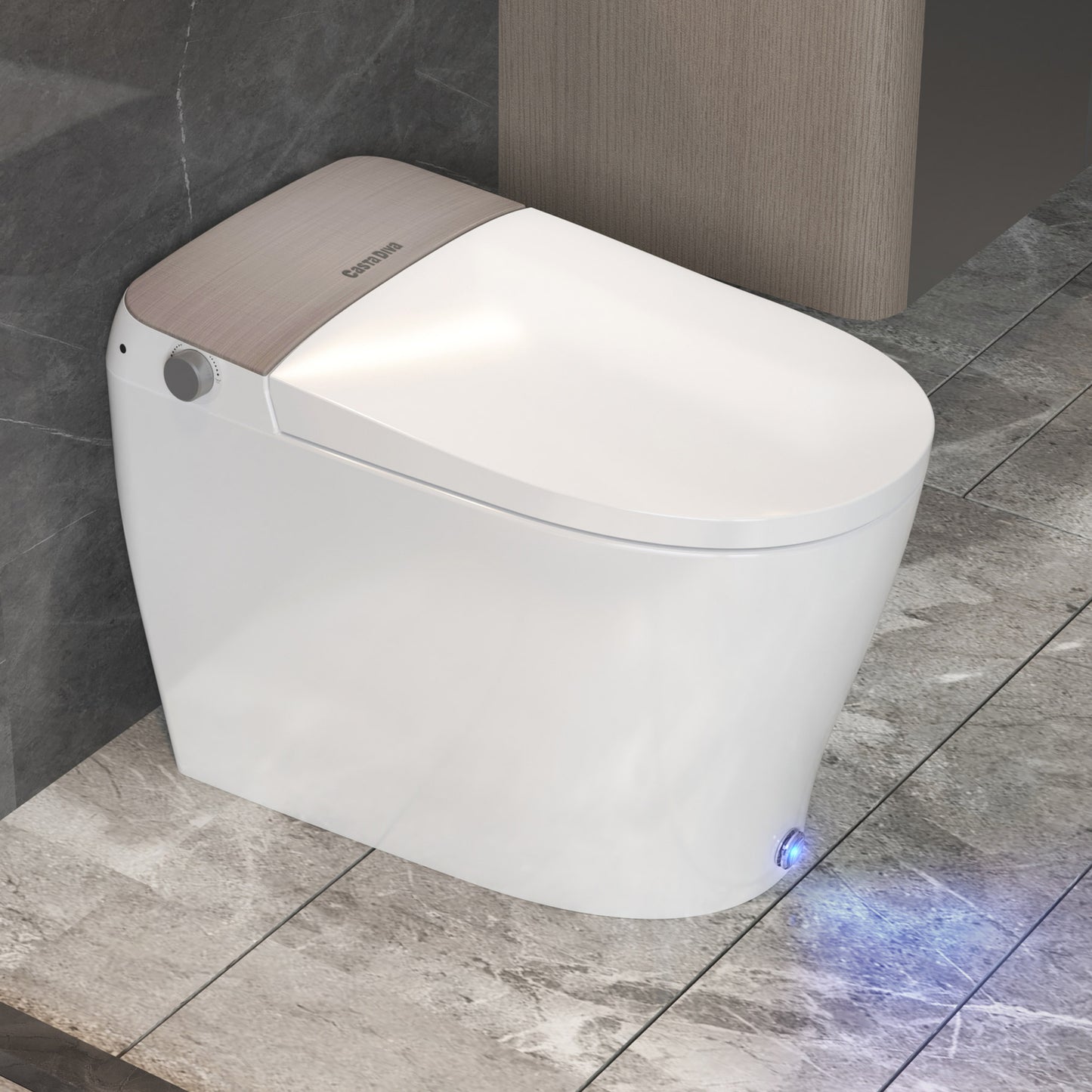 Casta Diva Smart Toilet with Tank and Bidet Built-in Powerful Auto Flushing Auto Open/Close CD-Y060