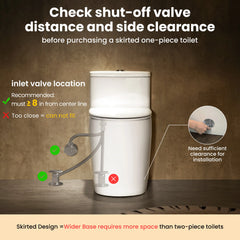 CASTA DIVA CD-T006 – One-Piece Elongated Toilet with ADA-Compliant, Dual Flush High Efficiency 1.0/1.28 GPF & MAP 1000g, 12'' Rough-in, White