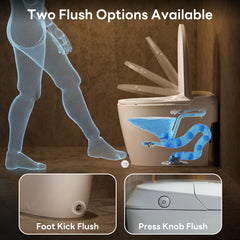 CASTA DIVA CD-W001 – One-Piece ADA Non-Electric Toilet with Air-Assisted Flush & Seamless Design