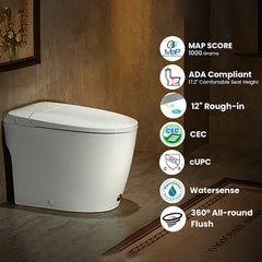 CASTA DIVA CD-W001 – One-Piece ADA Non-Electric Toilet with Air-Assisted Flush & Seamless Design