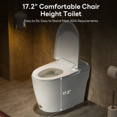 CASTA DIVA CD-W001 – One-Piece ADA Non-Electric Toilet with Air-Assisted Flush & Seamless Design