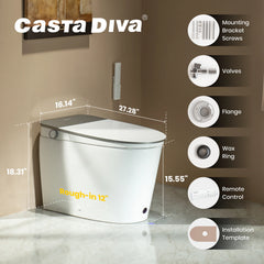 CASTA DIVA CD-K030ULTRA – Smart Toilet with Microgravity Adaptive Heated Seat, Auto Open/Close, Foam Shield & Nano Burst Sterilization