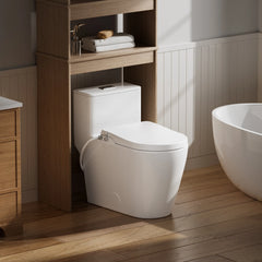 CASTA DIVA CD-T005C Elongated Non-Electric Bidet Toilet | Dual Flush, Adjustable Wash, Soft Close, Easy Install