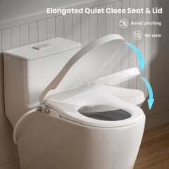 CASTA DIVA CD-T005C Elongated Non-Electric Bidet Toilet | Dual Flush, Adjustable Wash, Soft Close, Easy Install