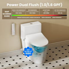 CASTA DIVA CD-Y020 – Electric Bidet Toilet with Heated Seat, Warm Water Wash & Warm Air Dryer