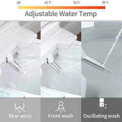 Casta Diva Elongated Electric Bidet Toilet Seat with Side Panel CD-BT05-4