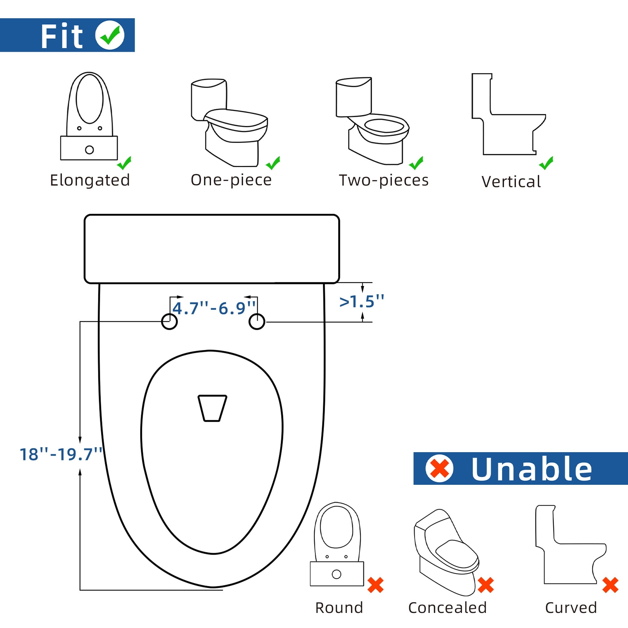Casta Diva Elongated Electric Bidet Toilet Seat with Side Panel CD-BT05-8