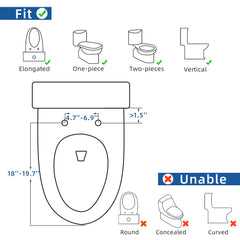 Casta Diva Elongated Electric Bidet Toilet Seat with Side Panel CD-BT05-8