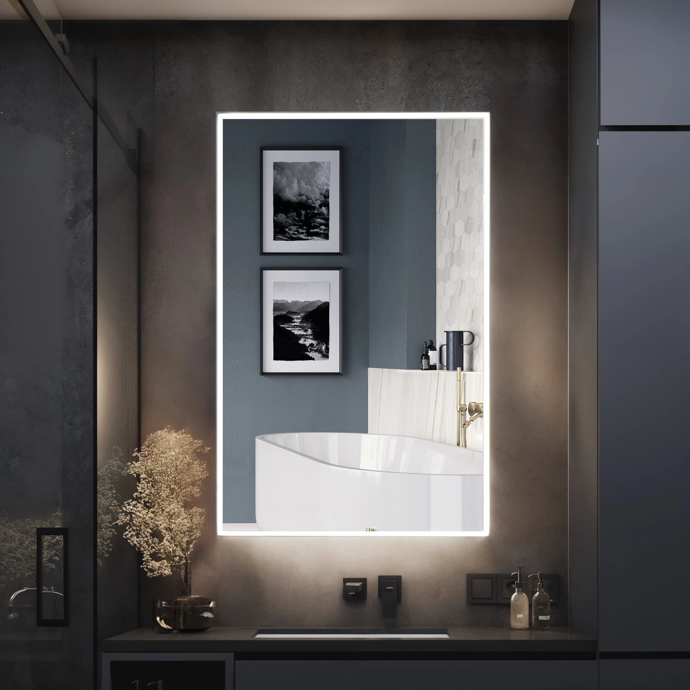 Casta Diva Framed LED Bathroom Vanity Mirror CD-LM01-11