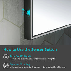 Casta Diva Framed LED Bathroom Vanity Mirror CD-LM01-4