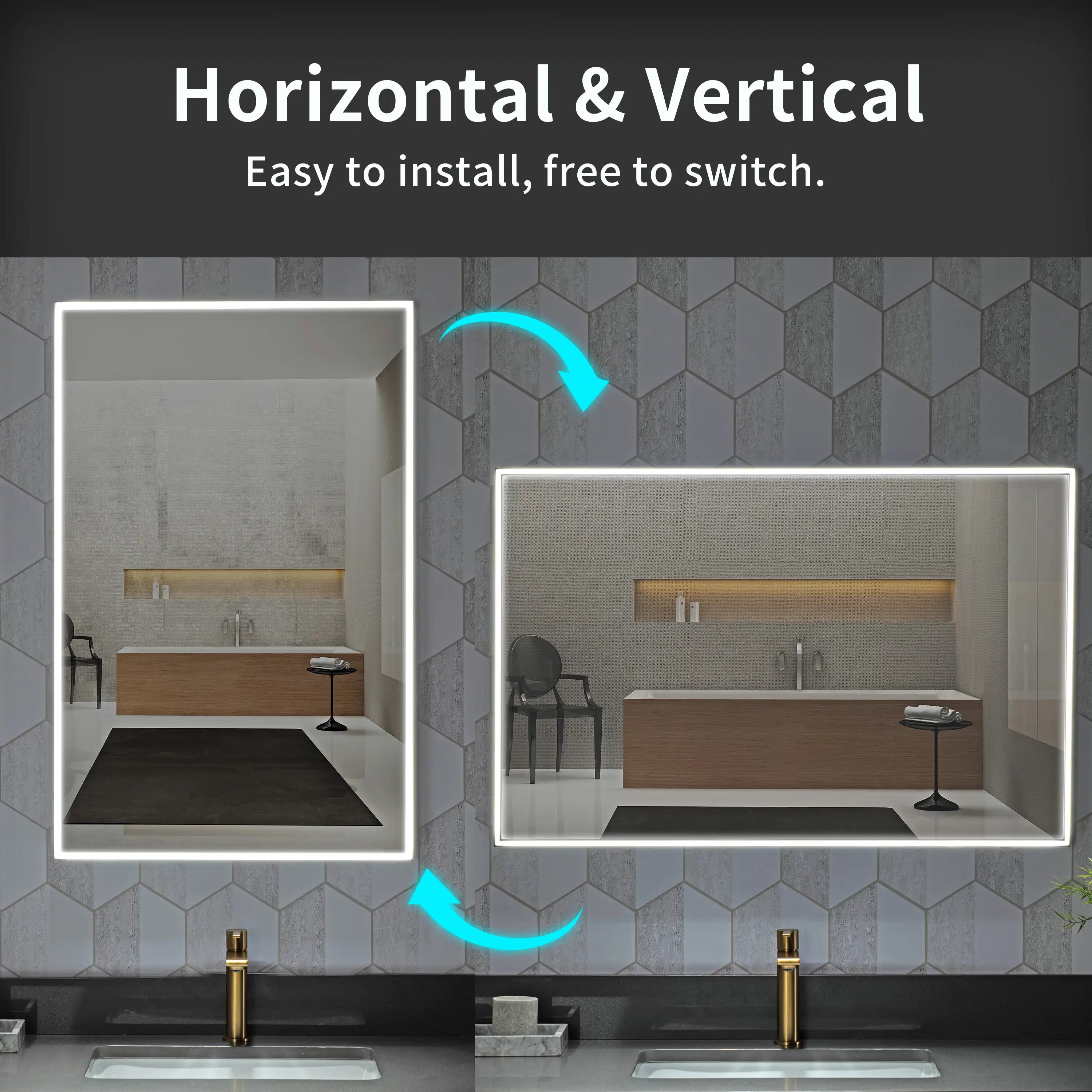 Casta Diva Framed LED Bathroom Vanity Mirror CD-LM01-6