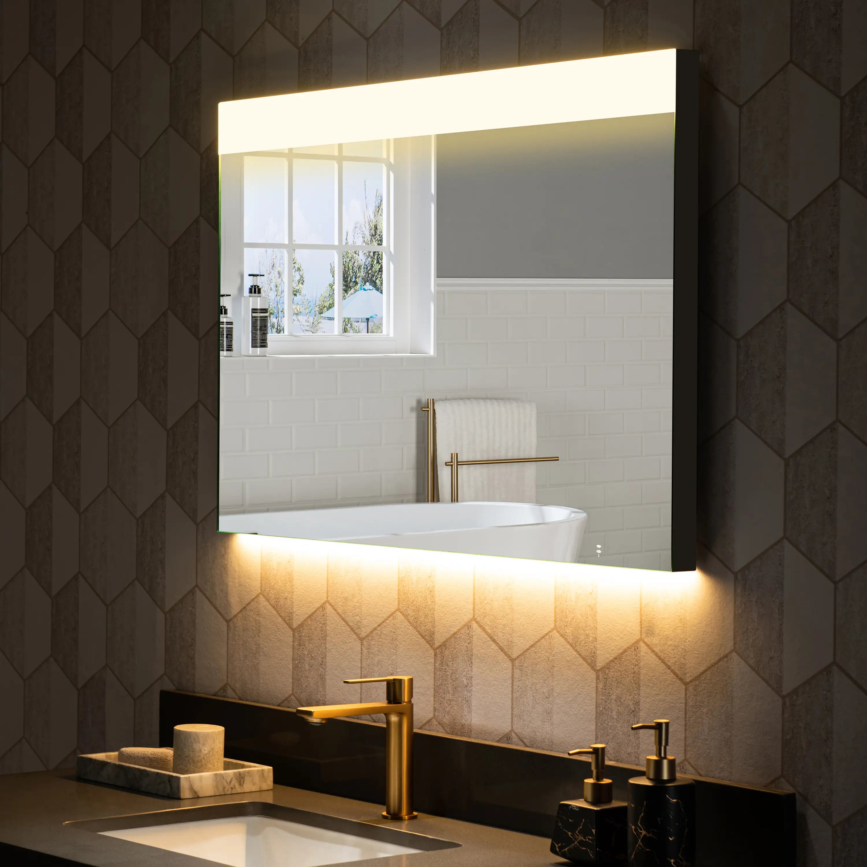 Casta Diva Framed LED Bathroom Vanity Mirror CD-LM02-10