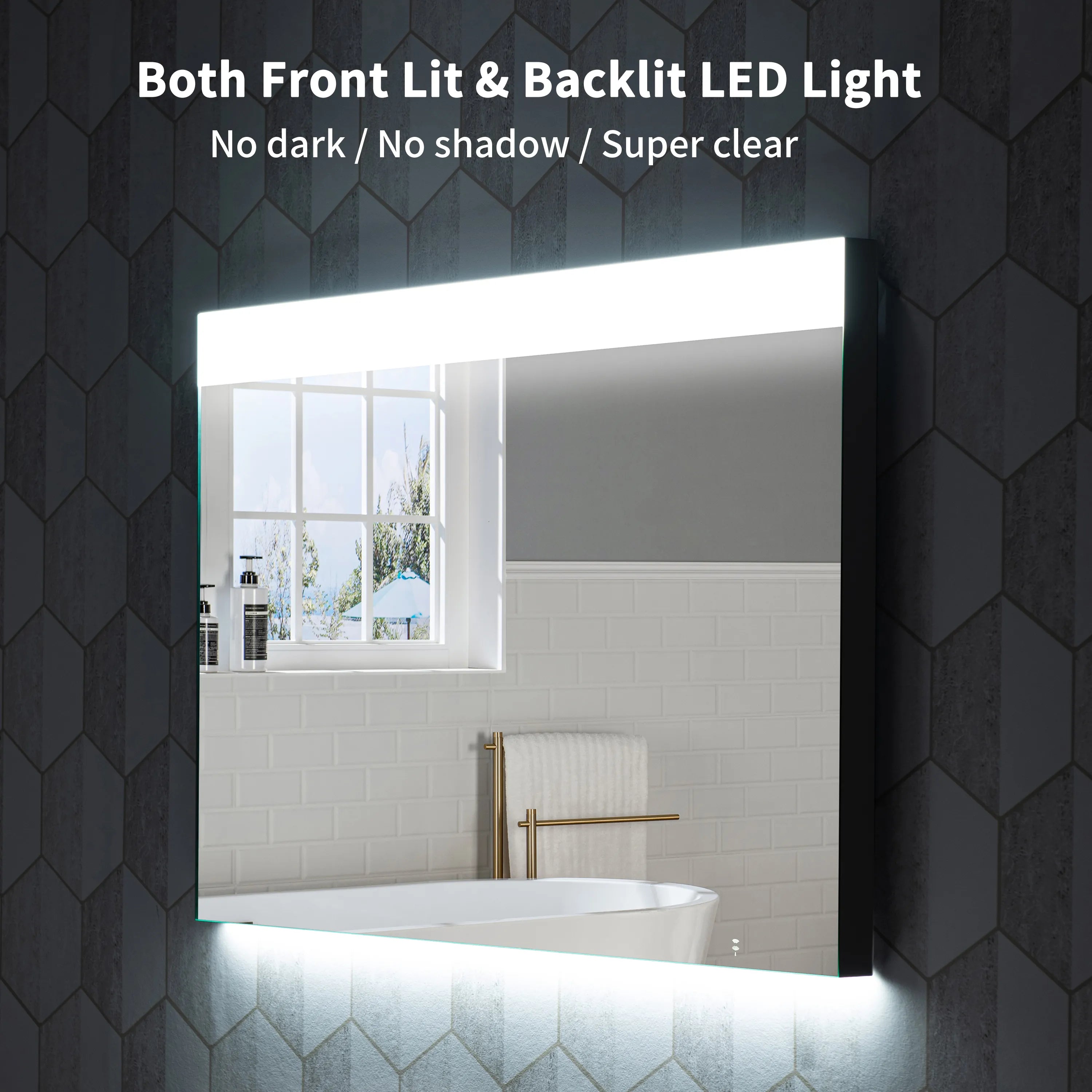 Casta Diva Framed LED Bathroom Vanity Mirror CD-LM02-2
