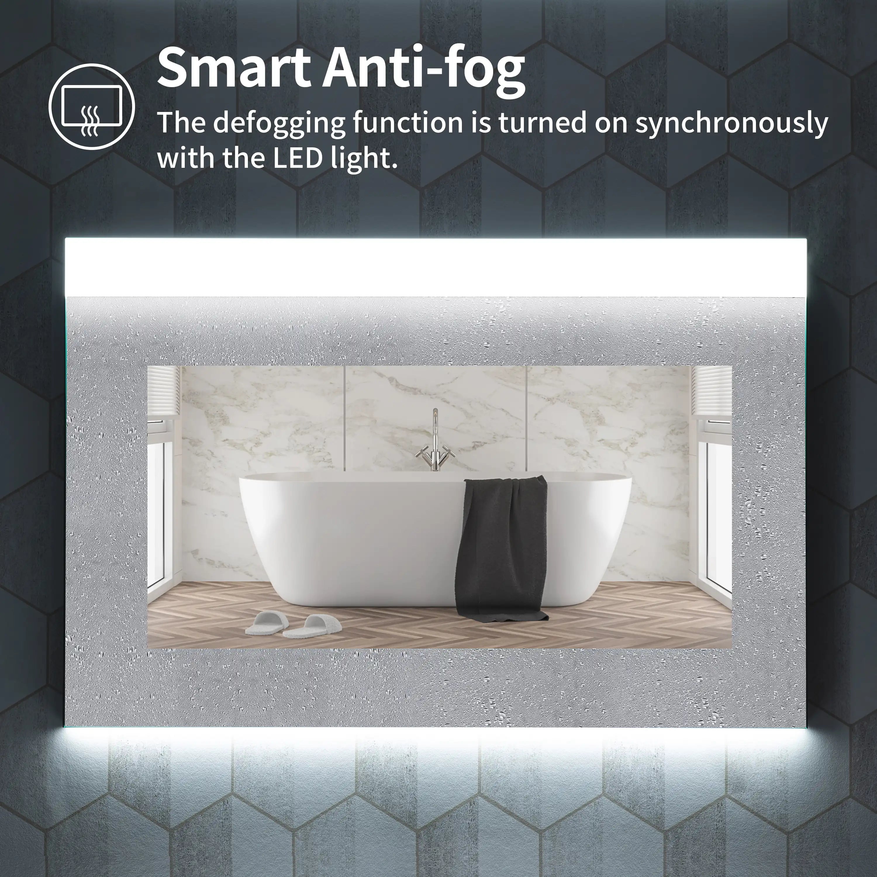Casta Diva Framed LED Bathroom Vanity Mirror CD-LM02-6