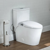 Left side view of Casta Diva non-electric bidet toilet combo with room temperature rear wash, model CD-BT04