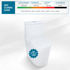 High-efficiency flushing performance with 1000 gram MaP score on Casta Diva one-piece toilet, model CD-T001