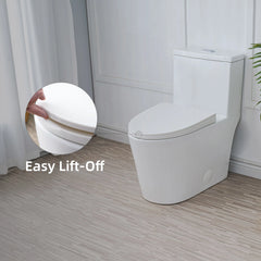 Easy-open and quick-release seat cover for convenient cleaning on Casta Diva CD-T001 toilet