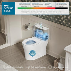 Powerful flushing performance with 1000 gram MaP score on Casta Diva one-piece round toilet, model CD-T003