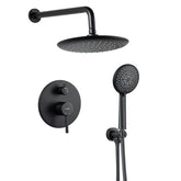 Casta Diva Rain Shower Head with Handheld Spray, Round, Black CD-S01B-1