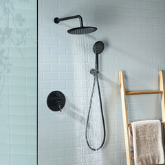 Casta Diva Rain Shower Head with Handheld Spray, Round, Black CD-S01B-2