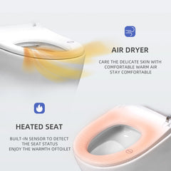 Warm air dryer and heated seat functions providing comfort on Casta Diva smart toilet, model CD-Y080