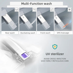 Multiple wash modes including rear, feminine, and oscillating spray on Casta Diva smart toilet, model CD-Y080