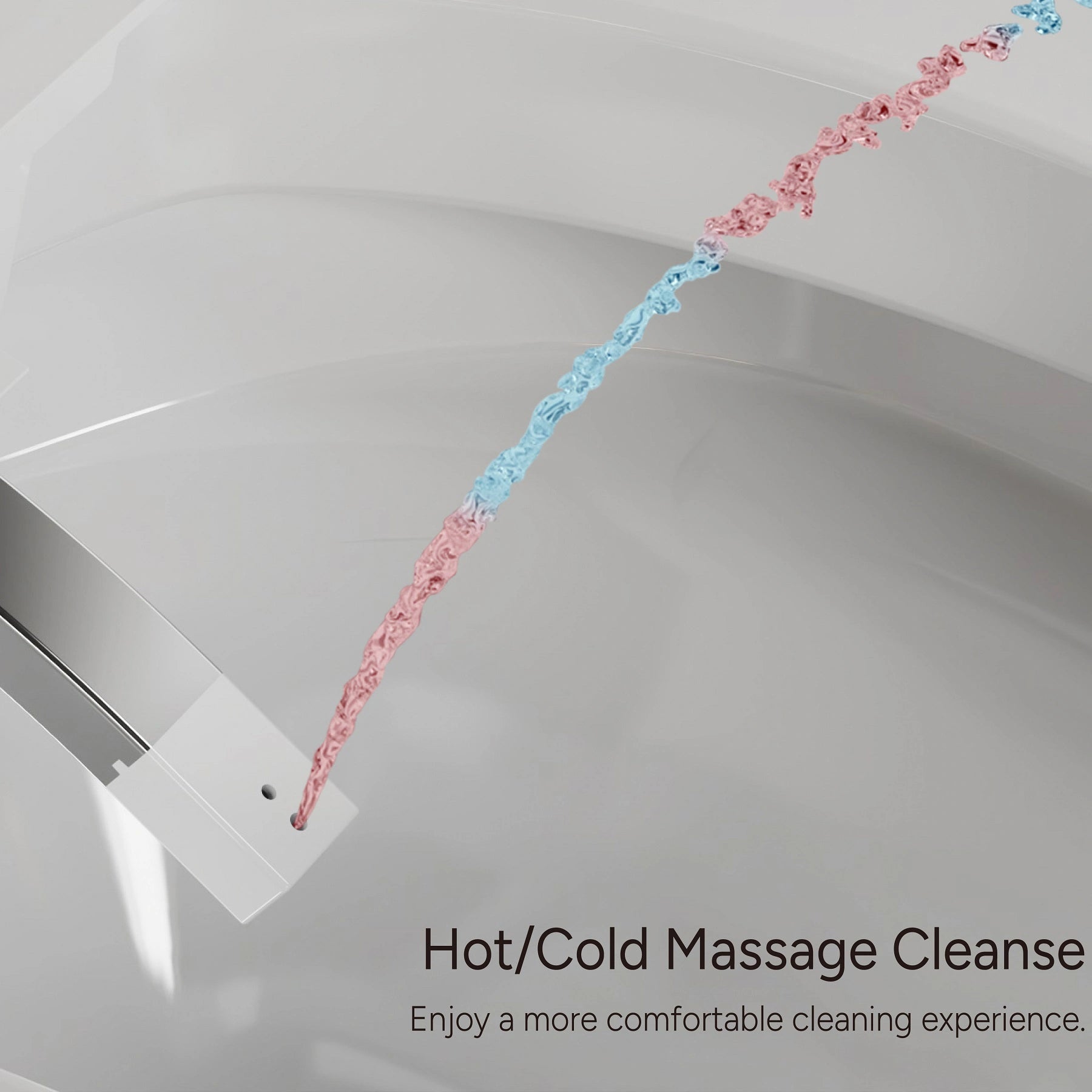 Alternating warm and cool water wash feature on Casta Diva smart toilet, model CD-Y010
