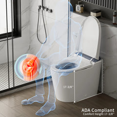 Comfort height design compliant with ADA standards on Casta Diva smart toilet, model CD-U010