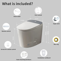 Accessories and installation kit included with Casta Diva smart toilet, model CD-U010