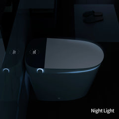 Night light feature illuminating Casta Diva smart toilet bowl, model CD-U010