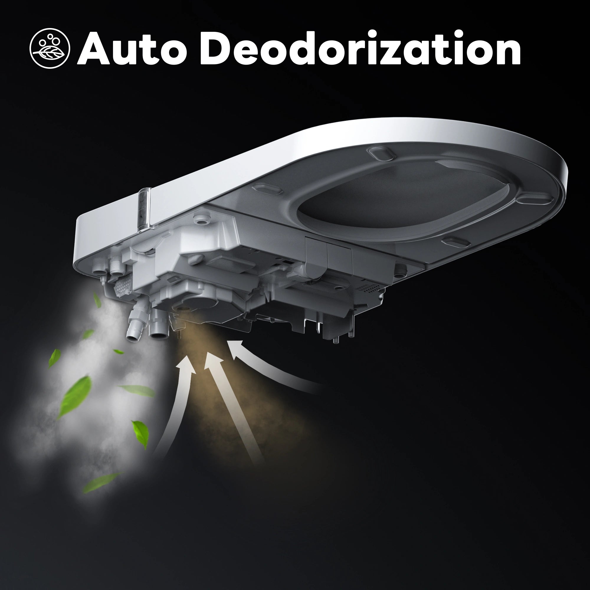 Automatic deodorization system removing odors on Casta Diva smart toilet, model CD-K010