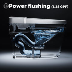 Powerful flushing system providing reliable performance on Casta Diva smart toilet, model CD-K010