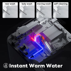 Instant warm water feature for comfortable bidet cleaning on Casta Diva smart toilet, model CD-K010