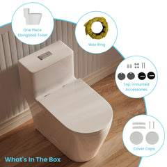 Accessories included with Casta Diva ADA one-piece elongated toilet, model CD-T005