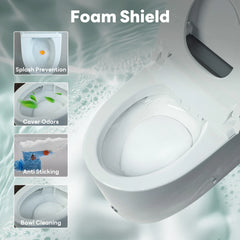 CASTA DIVA CD-K030 – Smart Toilet with Microgravity Adaptive Heated Seat, Auto Open/Close, Foam Shield & V-Sterilized Nozzle