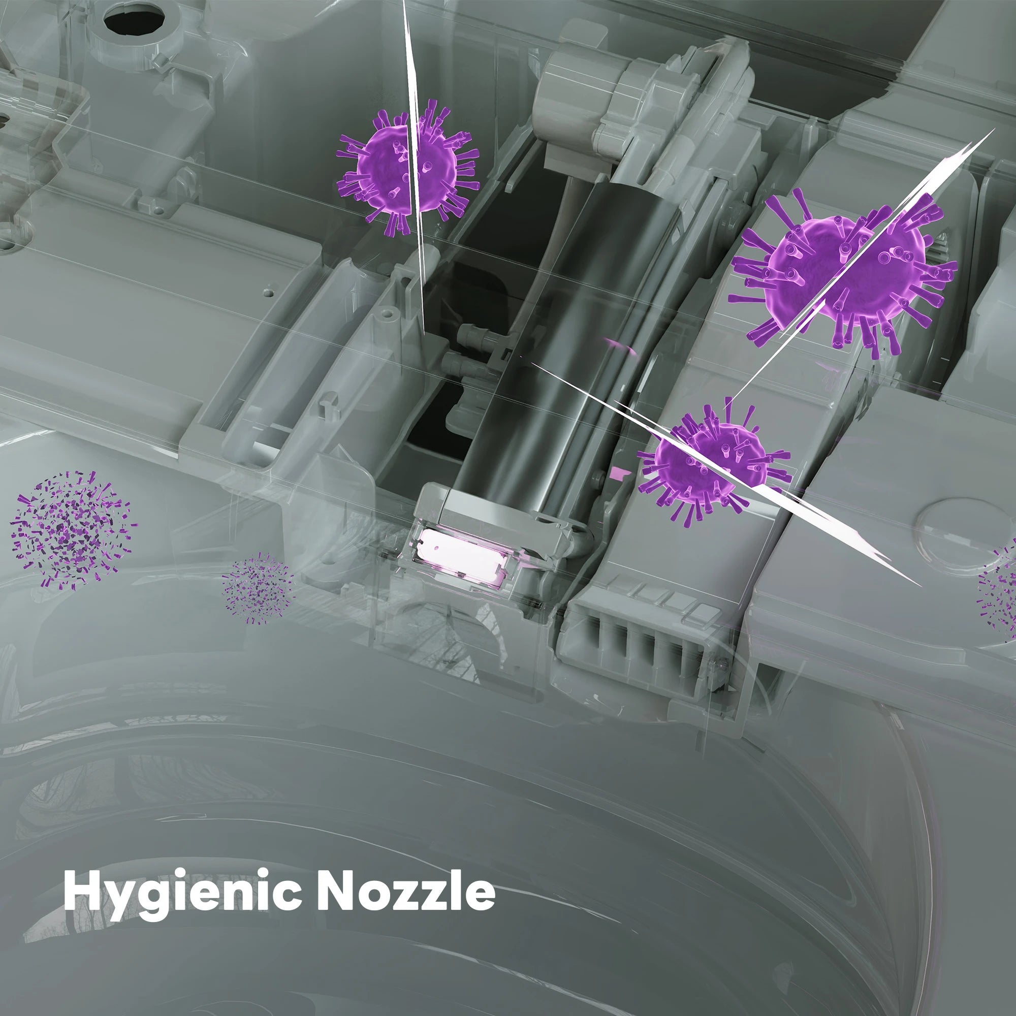 UV self-cleaning nozzle and sterilization feature of Casta Diva smart toilet, model CD-K030PRO