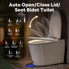 Automatic lid opening feature on Casta Diva smart toilet with full sensor seat and adaptive heating, model CD-K030PRO