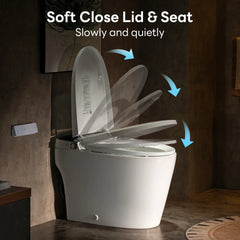 CASTA DIVA CD-W10V-SE - Smart Toilet with Air-Assisted Flush, Soft-Close Lid, Foam Shield & UV Sterilization