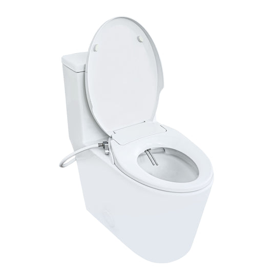 Casta Diva Smart Bidet Toilet Combo with Remote Dual Flush 0.9/1.28GPF, Non-Electric CD-BT04
