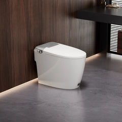 A100T-S Non-Electric Bidet Toilet, MAP 1000g Powerful Flush Smart Toilet with Lady/Rear Wash, Foot-kick Flush, ADA Comfort Seat Height (Power Free)