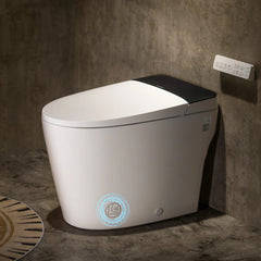 Smart Toilet with Bidet, Foam Shield, 4-Season Temperature, ADA Height, 1.0 Gallons Auto Flush, Heated Seat, Warm Water & Air Drying, Remote Control, Auto Deodorization, Blackout Flush, Night Light  A200T-S