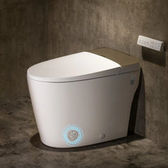 Smart Toilet with Bidet, Foam Shield, 4-Season Temperature, ADA Height, 1.0 Gallons Auto Flush, Heated Seat, Warm Water & Air Drying, Remote Control, Auto Deodorization, Blackout Flush, Night Light A200T-SG
