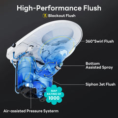 CASTA DIVA CD-W10V-PRO -  Smart Toilet with Air-Assisted Flush, Auto Open Lid, Foam Shield & UV Sterilization