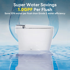 CASTA DIVA CD-W10V-PRO -  Smart Toilet with Air-Assisted Flush, Auto Open Lid, Foam Shield & UV Sterilization