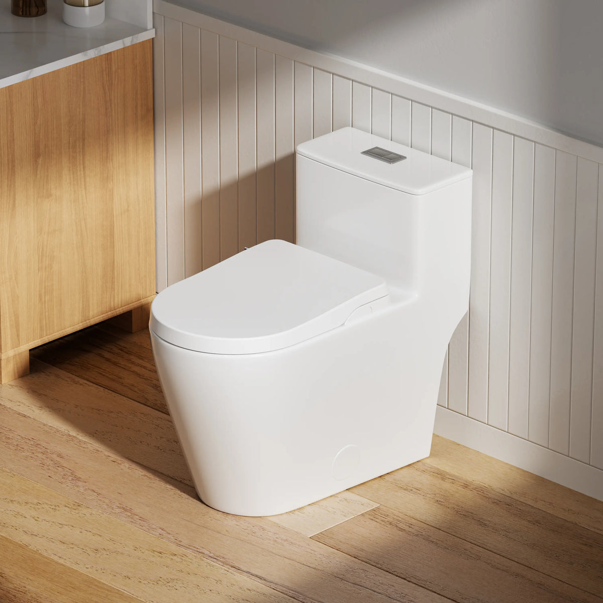 CASTA DIVA CD-T005C Elongated Non-Electric Bidet Toilet | Dual Flush, Adjustable Wash, Soft Close, Easy Install