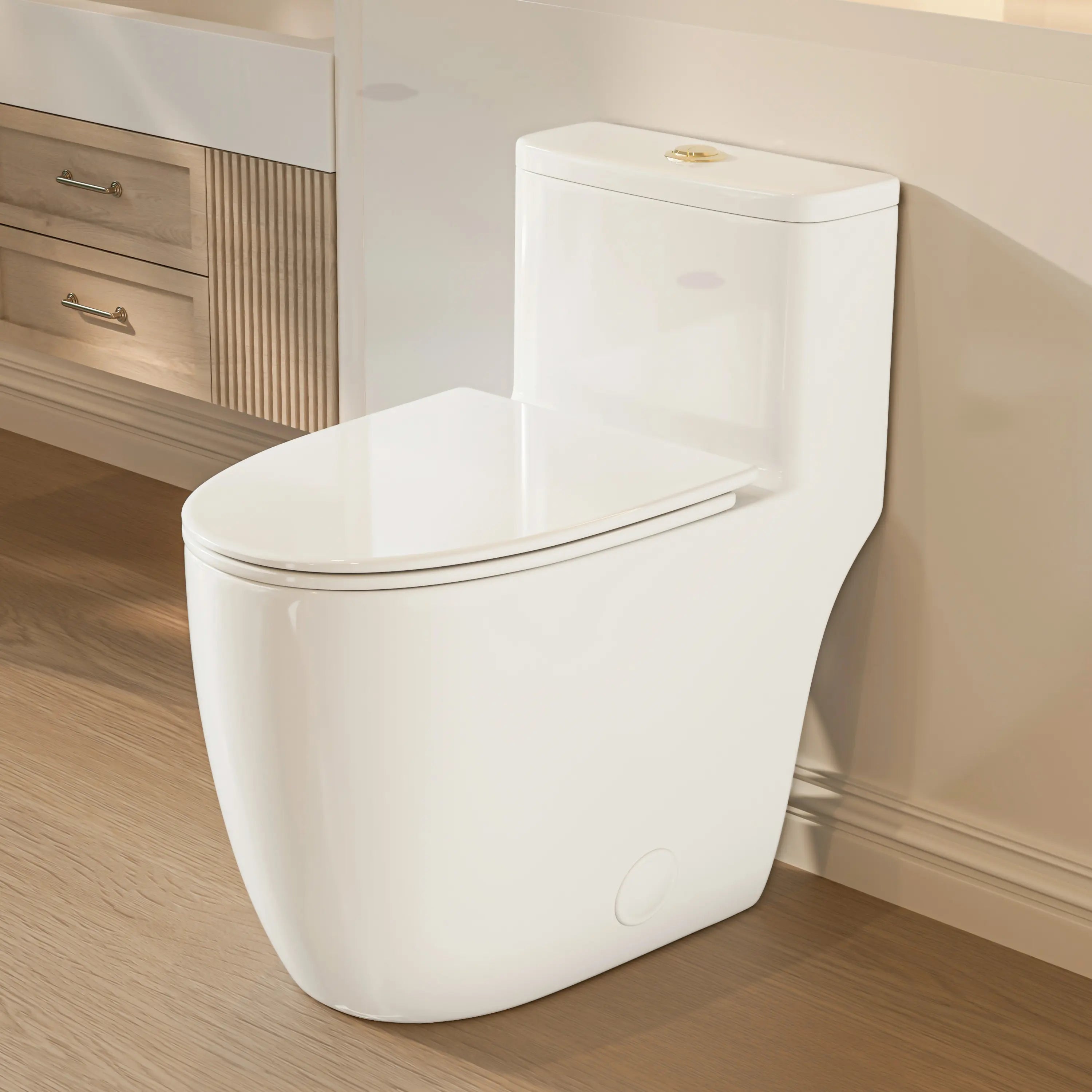 CASTA DIVA CD-T006 – One-Piece Elongated Toilet with ADA-Compliant