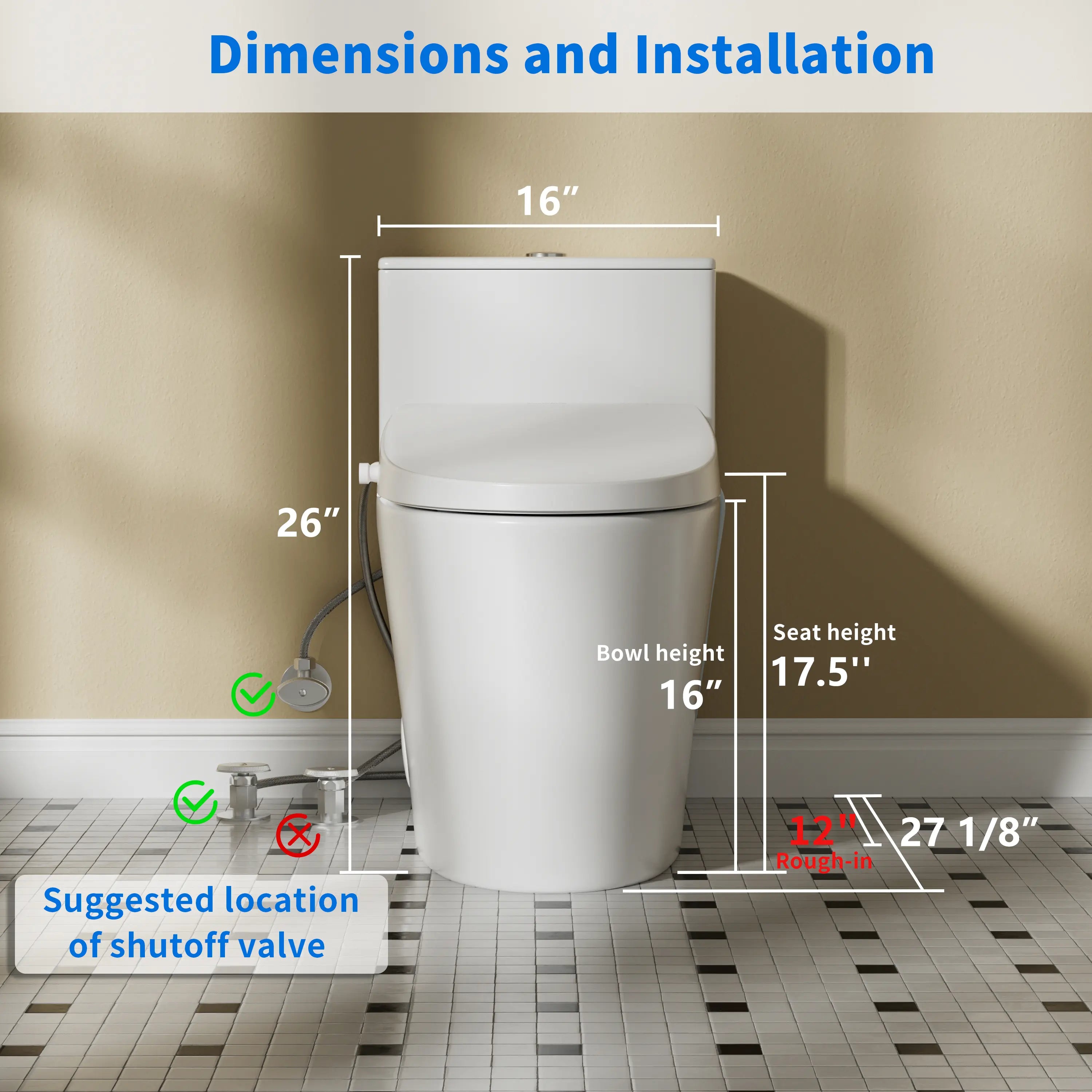 Casta Diva Electric Bidet Toilet Combo, Heated Seat, Warm Water Wash, Warm Air Dryer  CD-Y020-7
