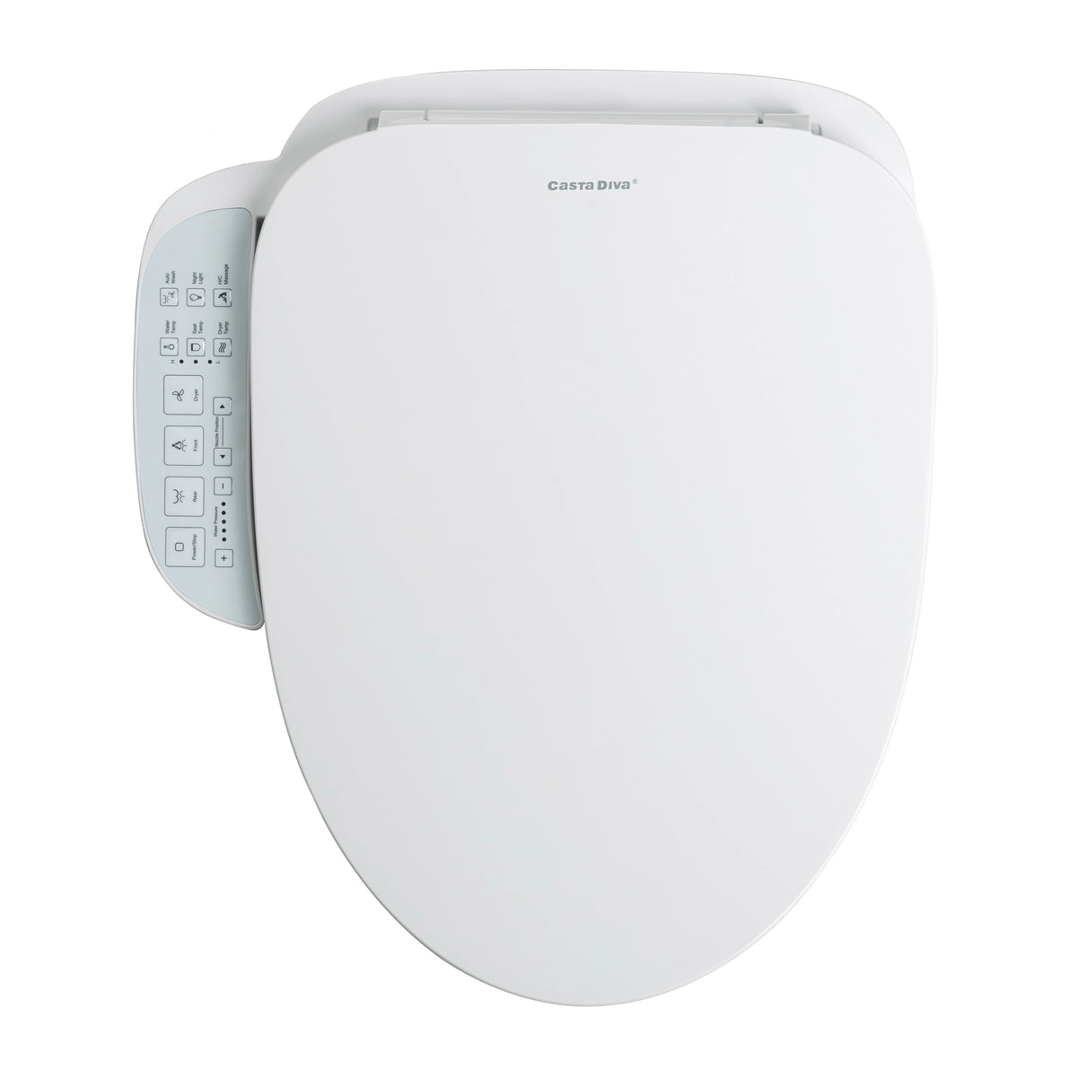 Casta Diva Elongated Electric Bidet Toilet Seat with Side Panel  CD-BT05-1