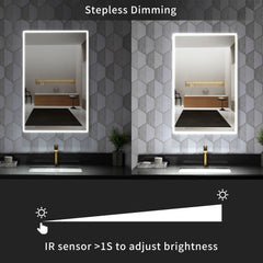 Casta Diva Framed LED Bathroom Vanity Mirror  CD-LM01-3