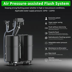 Casta Diva Non-Electric Bidet Toilet, Air-Assisted Flush, Self-Cleaning Nozzles, Space-Saving Design | CD-W10V
